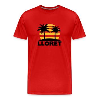 Lloret de Mar - T-shirt bio Premium Homme - rouge - Devant - Damien (186cm)