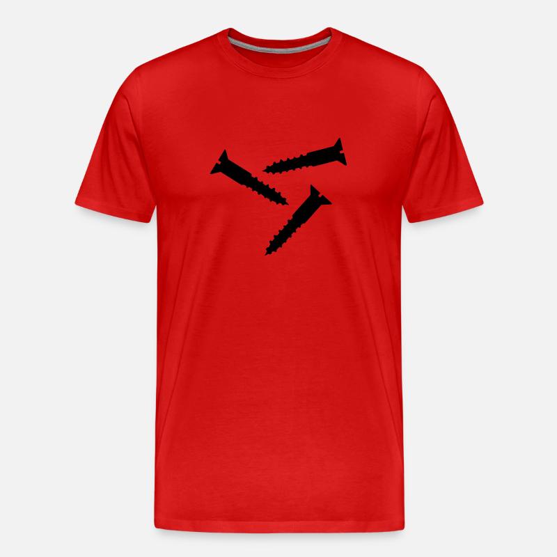 Schraube - Männer Premium Bio T-Shirt - Rot