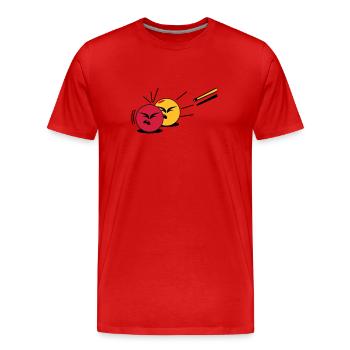 billard - Männer Premium Bio T-Shirt - Rot - Vorne - Damien (186cm)