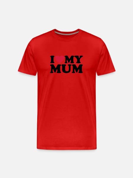 I love my Mum - Men's Premium Organic T-Shirt - red