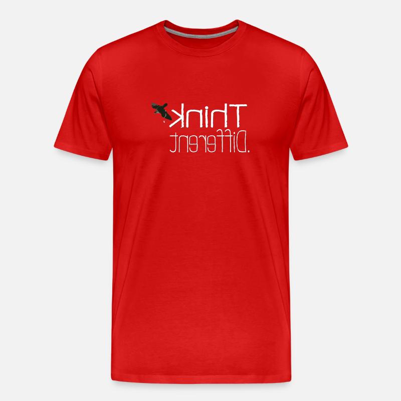 Think Different - Männer Premium Bio T-Shirt - Rot