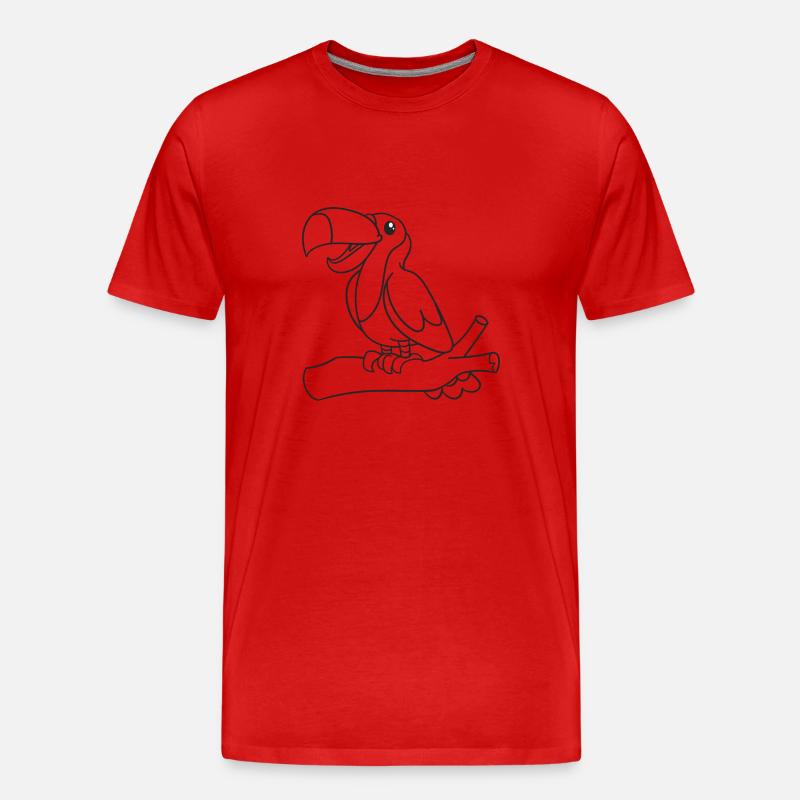 Tukan, Tukane, Vogel, Geschenk, Geschenkidee - Männer Premium Bio T-Shirt - Rot