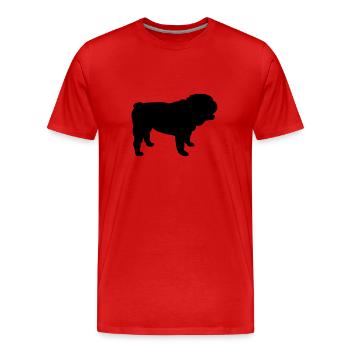Bulldogge - Männer Premium Bio T-Shirt - Rot - Vorne - Damien (186cm)