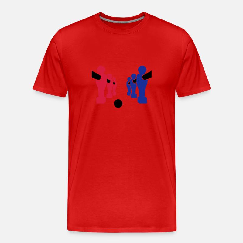 Tischkicker - Männer Premium Bio T-Shirt - Rot