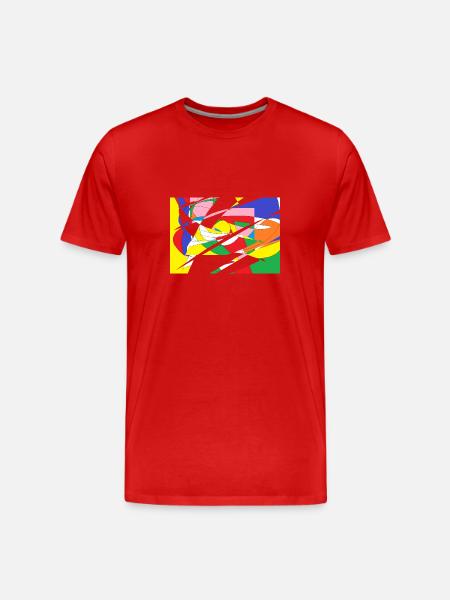Pattern - Men's Premium Organic T-Shirt - red