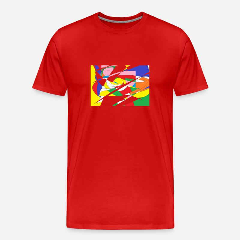 Pattern - Men's Premium Organic T-Shirt - red