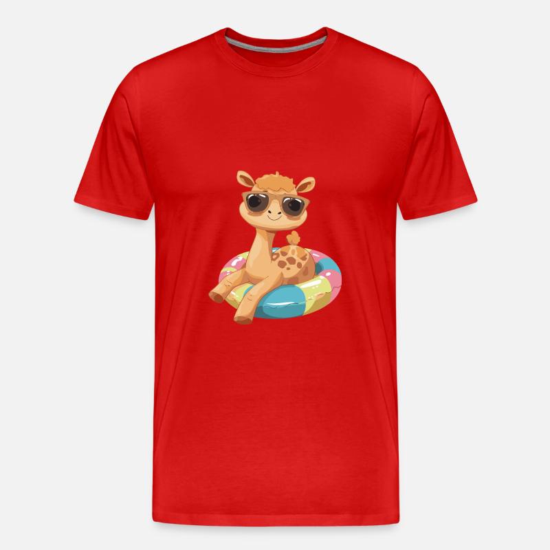 Kamel Comic Cool - Männer Premium Bio T-Shirt - Rot
