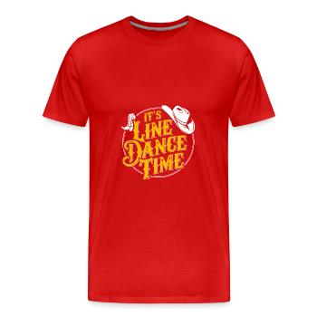 Danse en ligne Danse en ligne Danse en ligne Danse - T-shirt bio Premium Homme - rouge - Devant - Damien (186cm)