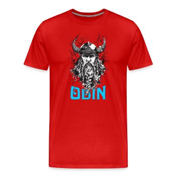 Vikings, Viking, Viking, Odin, Dieu - T-shirt bio Premium Homme - rouge - Devant - Damien (186cm)