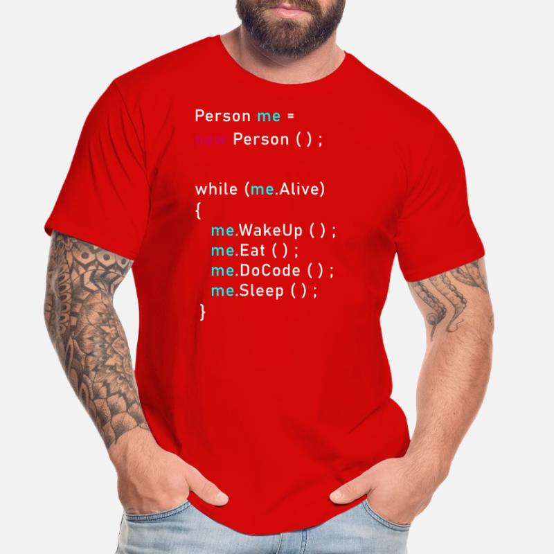 Person me = new person (); Programming Code Java Men's Premium Organic T-Shirt