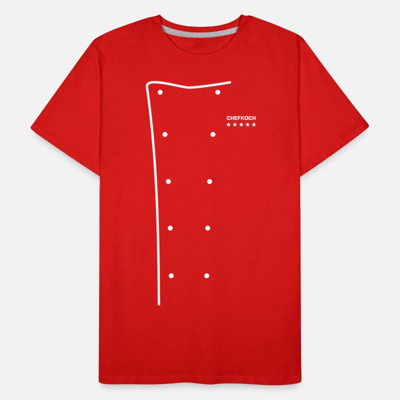 Chef de veste de chef T-shirt bio Premium Homme