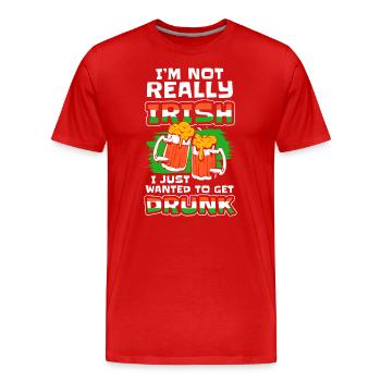 Alcohol Drinking Fun Weekend - Men's Premium Organic T-Shirt - red - Front - Damien (186cm)