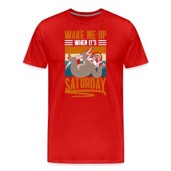 Chill out Hang out Passez du temps confortablement - T-shirt bio Premium Homme - rouge - Devant - Damien (186cm)