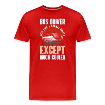 Driver Omnibus Work Transport - Men's Premium Organic T-Shirt - red - Front - Damien (186cm)