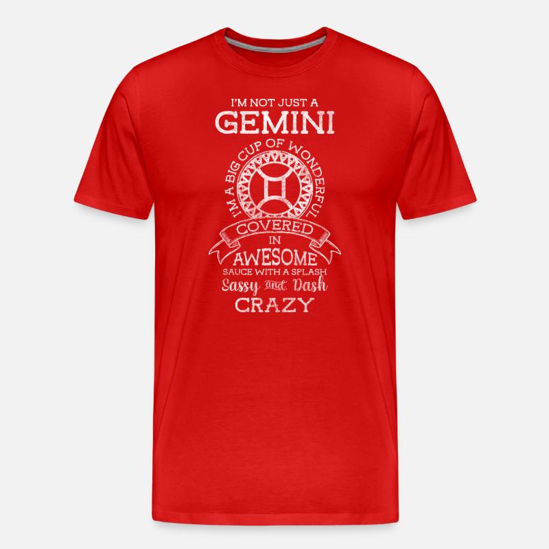 Sternzeichen Horoskop Luft Sternbild - Männer Premium Bio T-Shirt - Rot