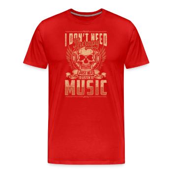 Musique École de musique Association de musique Style musical - T-shirt bio Premium Homme - rouge - Devant - Damien (186cm)