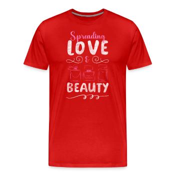 Entretien des flacons de parfum Parfumerie - T-shirt bio Premium Homme - rouge - Devant - Damien (186cm)