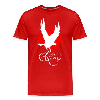 Corbeau corbeau - T-shirt bio Premium Homme - rouge - Devant - Damien (186cm)