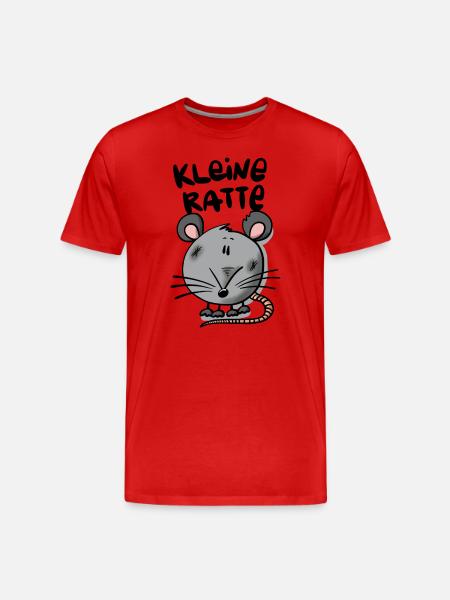 Ratte Klein - Männer Premium Bio T-Shirt - Rot