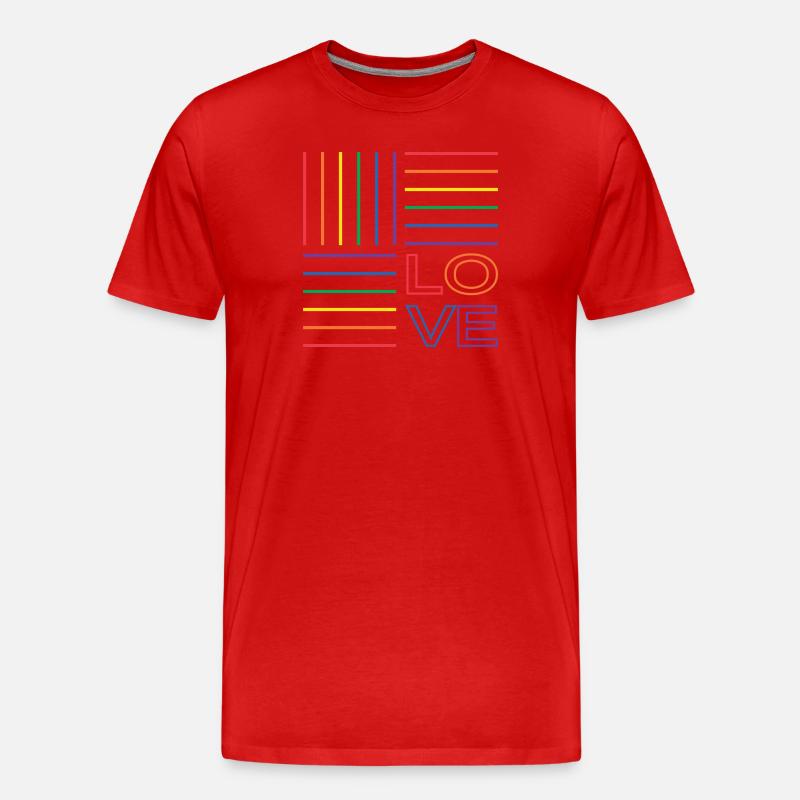LGBT Pride - Männer Premium Bio T-Shirt - Rot