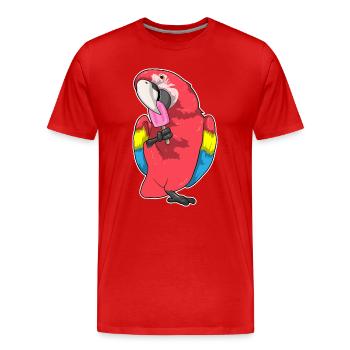 Parrot popsicles - Men's Premium Organic T-Shirt - red - Front - Damien (186cm)