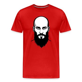 Héros tchétchène - T-shirt bio Premium Homme - rouge - Devant - Damien (186cm)