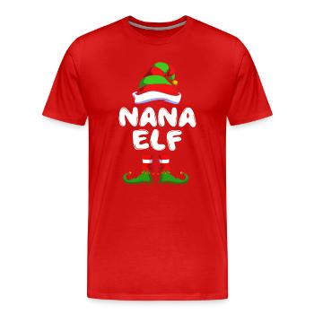 Elfe Elf Weihnachtsgeschenk Oma Großmutter - Männer Premium Bio T-Shirt - Rot - Vorne - Damien (186cm)