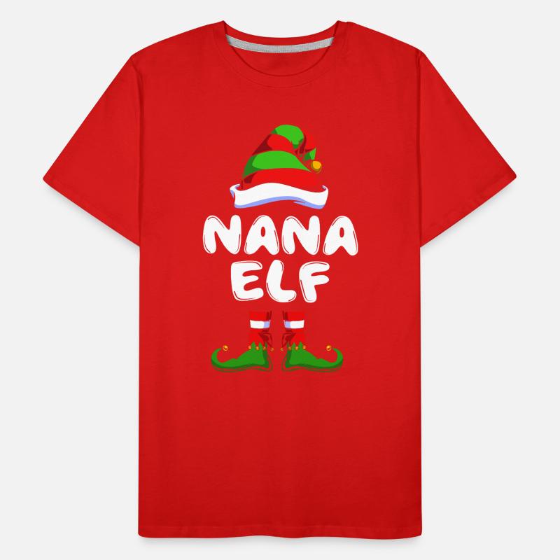Elfe Elf Weihnachtsgeschenk Oma Großmutter Männer Premium Bio T-Shirt