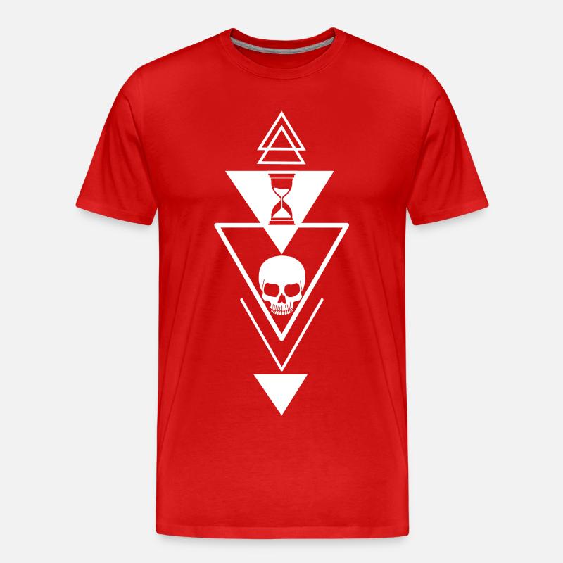 Der Verlauf der Zeit - Männer Premium Bio T-Shirt - Rot