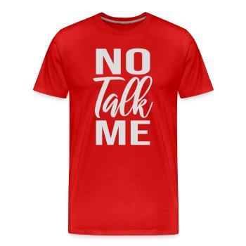 Pas de discours introverti antisocial drôle - T-shirt bio Premium Homme - rouge - Devant - Damien (186cm)
