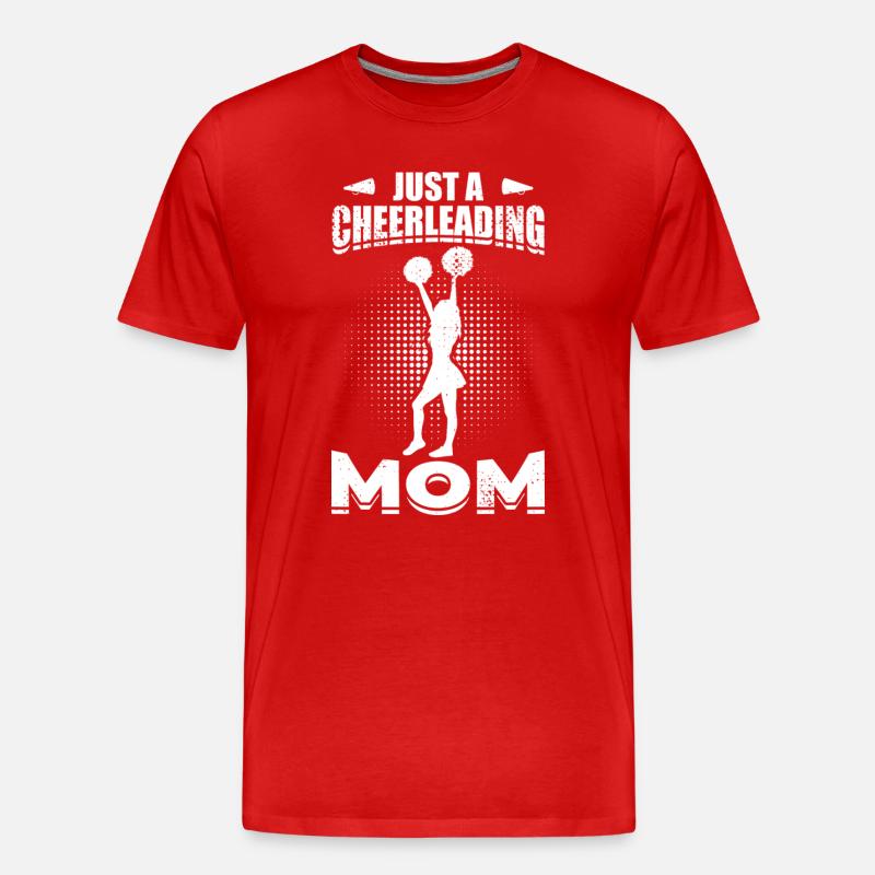 Nur eine Cheerleader Mutter - Männer Premium Bio T-Shirt - Rot