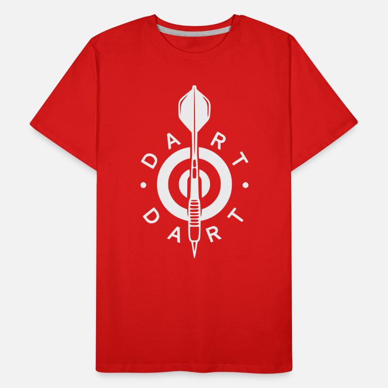 Logo de fléchette avec flèche et cible T-shirt bio Premium Homme