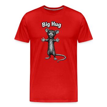 Eine Ratte zum Kuscheln - Männer Premium Bio T-Shirt - Rot - Vorne - Damien (186cm)
