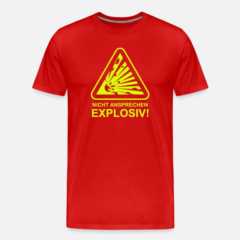 Nicht ansprechen Explosiv! - Männer Premium Bio T-Shirt - Rot