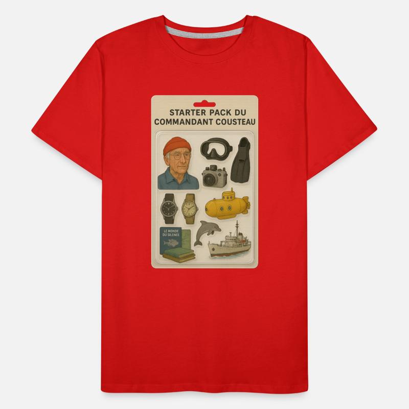Starter pack du Commandant Coustau T-shirt bio Premium Homme
