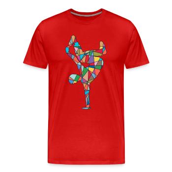 Breakdance Danse Breakdancer Breakdancer Garçons - T-shirt bio Premium Homme - rouge - Devant - Damien (186cm)
