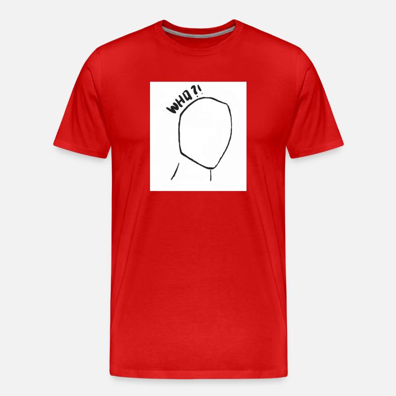 Wer bist du? - Männer Premium Bio T-Shirt - Rot