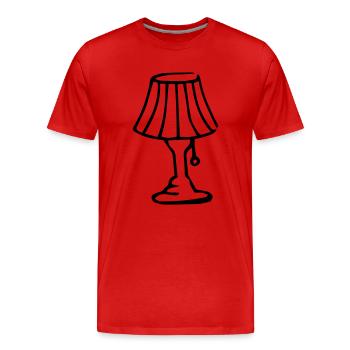 Nachttischlampe Stehlampe Lampe Tischlampe - Männer Premium Bio T-Shirt - Rot - Vorne - Damien (186cm)