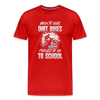 Dirt Bike Motocross Offroad Motorrad Dirt Biker - Männer Premium Bio T-Shirt - Rot - Vorne - Damien (186cm)