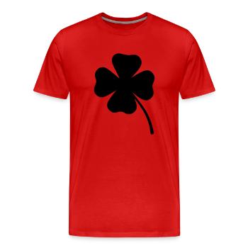 Trèfles - T-shirt bio Premium Homme - rouge - Devant - Damien (186cm)