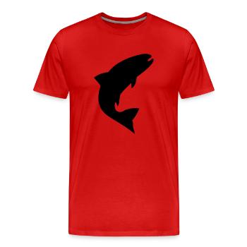 forelle_f1 - Männer Premium Bio T-Shirt - Rot - Vorne - Damien (186cm)