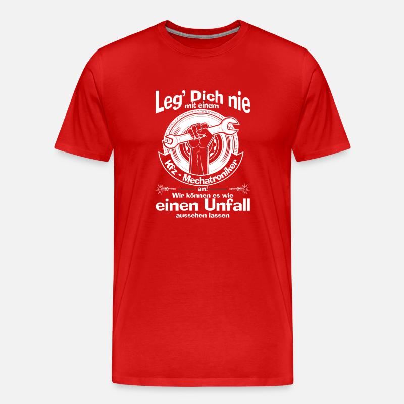Automechatroniker Geschenk - Männer Premium Bio T-Shirt - Rot