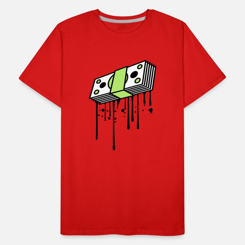 drop graffiti banknotes buendel dollar gettin Men's Premium Organic T-Shirt