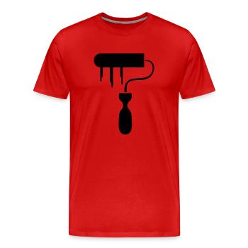 maler - T-shirt bio Premium Homme - rouge - Devant - Damien (186cm)