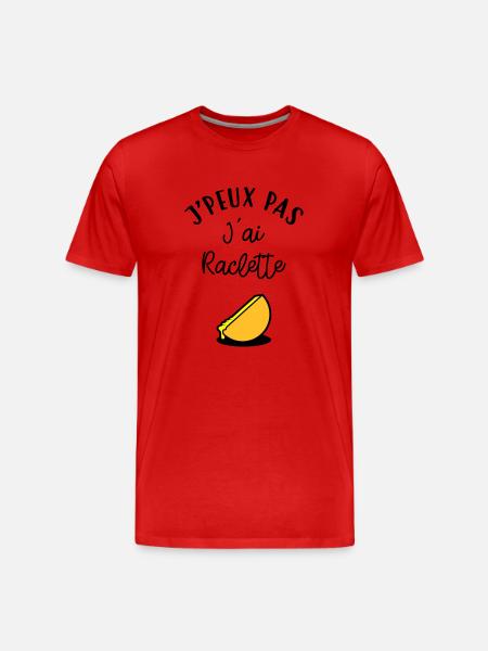 J'peux pas J'ai Raclette - T-shirt bio Premium Homme - rouge