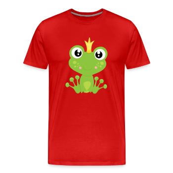 Roi grenouille - T-shirt bio Premium Homme - rouge - Devant - Damien (186cm)
