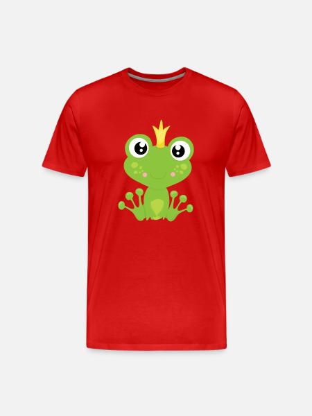 Frog King - Men's Premium Organic T-Shirt - red
