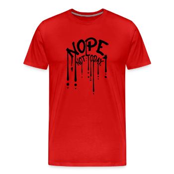 Graffiti Tropfen Nope - Männer Premium Bio T-Shirt - Rot - Vorne - Damien (186cm)