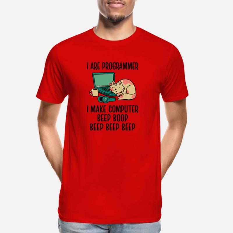 I Are Programmer I Make Computer Beep Bop Coder So Männer Premium Bio T-Shirt