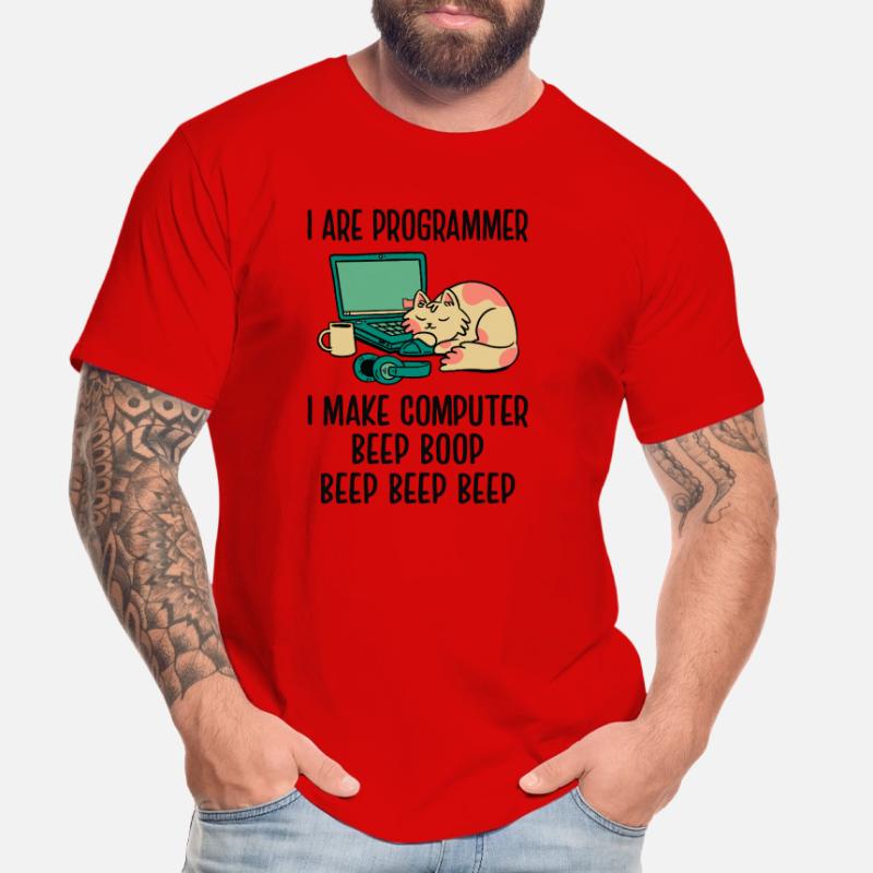 I Are Programmer I Make Computer Beep Bop Coder So Männer Premium Bio T-Shirt